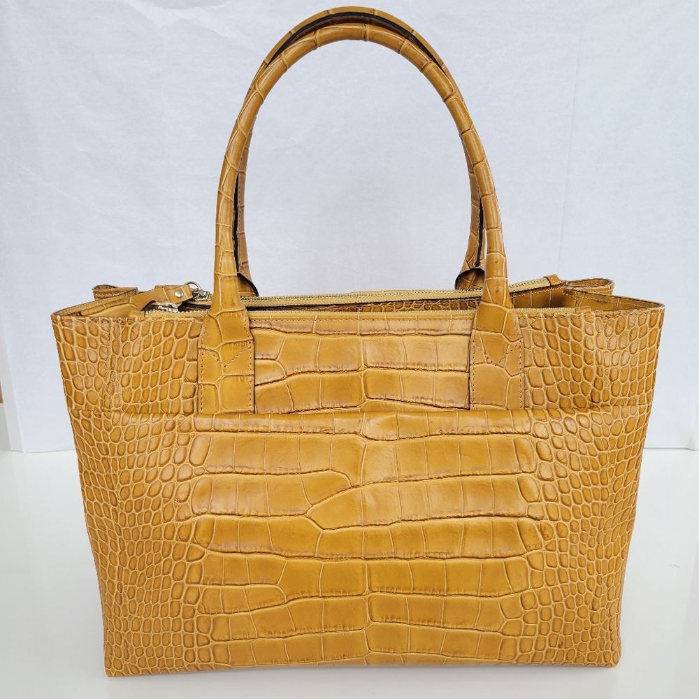 Claudia Firenze | Handbag Croc Embossed Genuine Leather Made in Italy